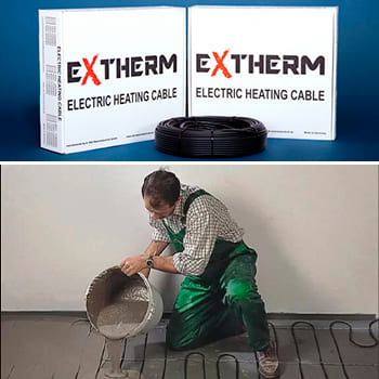 Монтажа теплого пола под плитку Extherm Монтажа теплого пола под плитку Extherm